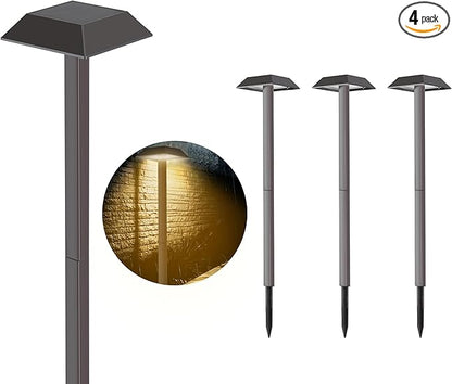 Super Bright 300 Lumens Solar Pathway Lights Outdoor, 2 Lighting Color Modes Warm White & Daylight, Waterproof Landscape LED Lighting for Walkway, Garden, Driveway, Yard – Easy Installation (4 Pack)