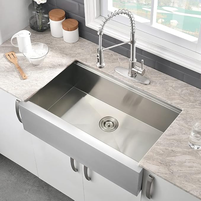 30 Inch Farmhouse Sink Stainless Steel-VASOYO 30x22 Farm Sink Apron Front Farmhouse Kitchen Sinks Workstation 16 Gauge Stainless Steel Single Bowl Kitchen Sinks Undermount with Cutting Board