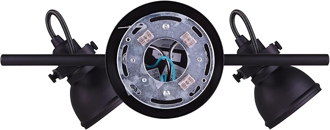 Canarm Polo 2-Light Track Lighting Fixture, Oil Rubbed Bronze, Modular Adjustable Heads, Modern Industrial Ceiling or Wall Mount for Living Room, Kitchen