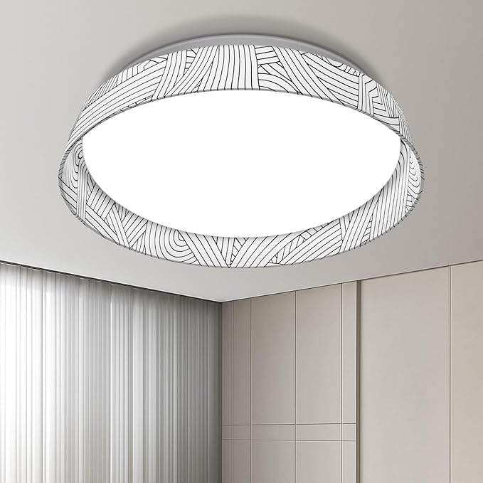VIPMOON 13"/36W Flush Mount LED Ceiling Light, Super Bright 3000K-6000K 5CCT Energy Saving LED Light Fixture for Bathroom Office Garage Kitchen Hallway Balcony Study Room Porch Stairwell Laundry Room