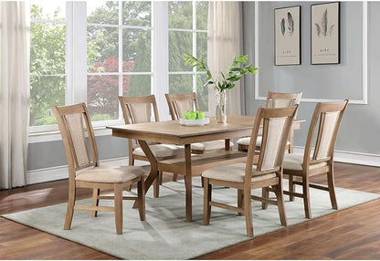 Modern Tone Dining Table with Open Lower Shelf - 64" L x 38" W x 30 1/4" H