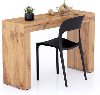 Mobili Fiver, Evolution Dining Table 47.2 x 15.7 in, Rustic Oak with Two Legs, Made in Italy