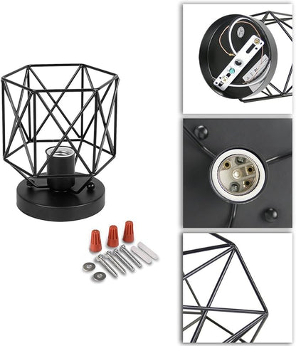 KOONTING Retro Vintage Industrial Flush Mount Ceiling Light, Mini Painting Metal Pendant Light Ceiling Light Fixture for Hallway Stairway Bedroom Kitchen, Black.