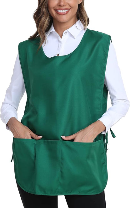 Xeoxarel Unisex Cobbler Apron with 3 Pockets, Adjustable Drawstring Waist, Professional Lightweight for Kitchen Salon Garden