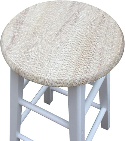 LLS Foldable Dining Table Set, Kitchen Island Drop-Leaf Breakfast Cart with 2 Stools and 2 Drawers, Solid Wood Rolling Kitchen Cart with Hand Pushing Handle for Dining Room Home, White
