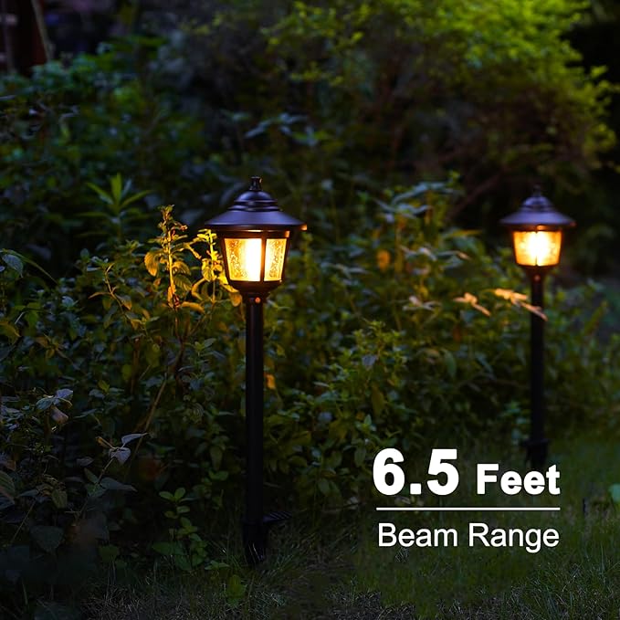 GOODSMANN Landscape Lighting 8PK Low Voltage Landscape Path Lights Oil Rubbed Bronze Path Light Low Voltage 1W LED 40 Lumen 2700K Warm White with Replaceable Bulbs
