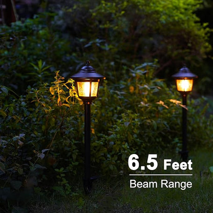 GOODSMANN Landscape Lighting 8PK Low Voltage Landscape Path Lights Oil Rubbed Bronze Path Light Low Voltage 1W LED 40 Lumen 2700K Warm White with Replaceable Bulbs