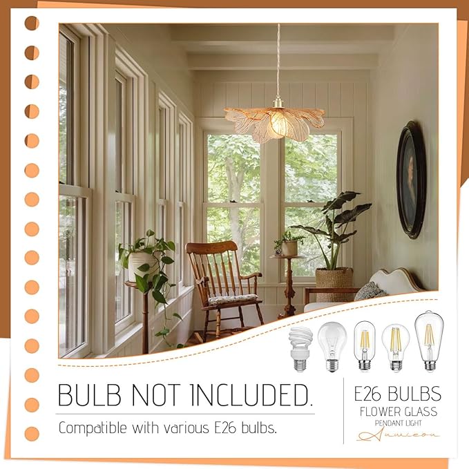 Modern Gold Brass Pendant Lights Kitchen Island, 15.74" Large Glass Pendant Light Mid Century Ceiling Hanging Lighting with Amber Hand Blown Glass Shade for Bedroom Dining Room