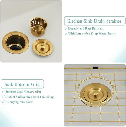 White Undermount Kitchen Sink 31 X 18 inch,Granite Composite Kitchen Sink Undermount/Drop In,Large Single Bowl Kitchen Sinks (White, 31" X 18")