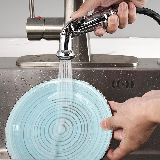 Universal Sink Sprayer Attachment for Kitchen Faucet, Kitchen Side Sprayer Head Compatible with Delta, Moen, Kohler and Other OEM Brands Pull Out Spray Head, Chrome, Classic Design