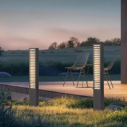 Landscape Path Lights, 39" Pathway Lights, 3000K Outdoor Driveway Light, IP65 Waterproof Modern Bollard Landscape Lighting, Bollards Light Path Led Wired for Patio Lawn Garden Walkway