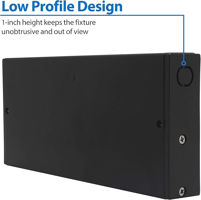 NUC-5 Series 8-inch Black Selectable LED Under Cabinet Light (NUC508SBK