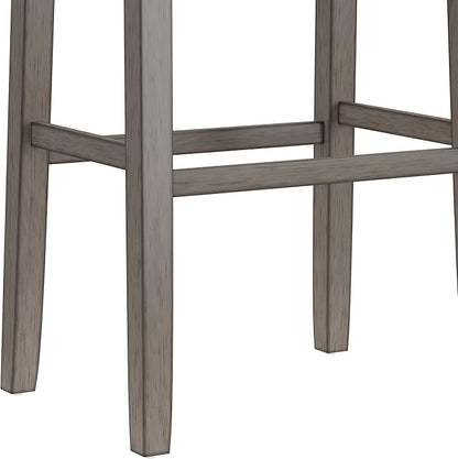 Hillsdale Furniture Fiddler Backless Saddle Bar Stool, Aged Gray