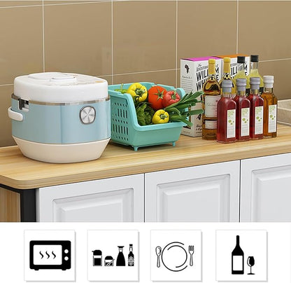 Kitchen Pantry Cabinet, Small Storage Cabinet, Kitchen Island,Buffet Cabinet with Storages, Large Storage Home Preparation Table Metal Bracket Sturdy and Stable Countertop(100x40cm/39.37x15.75in)