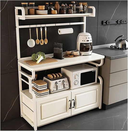 Kitchen Islands, Baker's Rack with Storages,Storage Cabinet, Buffet Cabinet, Multifunctional Storage Rack, Floor-Standing Multi-Tier Cabinet, Storages Table(B3,60cm/23.62in)