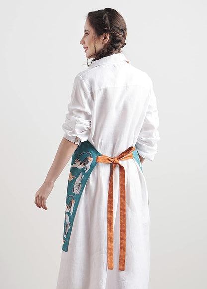 Maison d' Hermine 100% Cotton Apron for women with Pocket Kitchen Chef Apron for Men Cooking Mothers Day Gifts