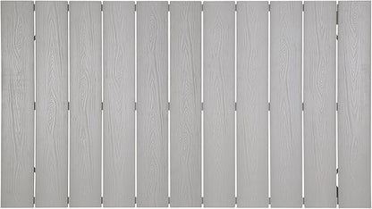 Modway Maine Aluminum Outdoor Patio 63" Dining Table in White Light Gray