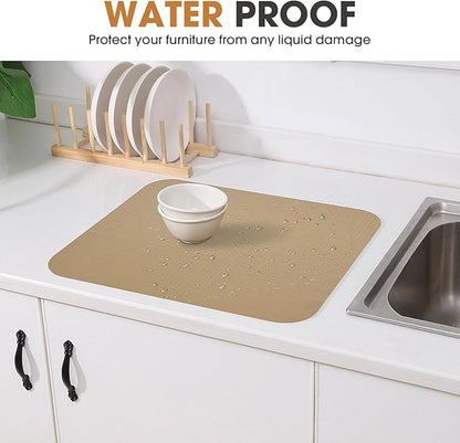 Drawer and Shelf Liner, Non-Slip Kitchen Cabinet Liners Non-Adhesive Thick Strong Grip Waterproof Washable Mats Protect Dresser Shelves Cupboard Bathroom Cabinets, Beige, 12 in X 30 FT