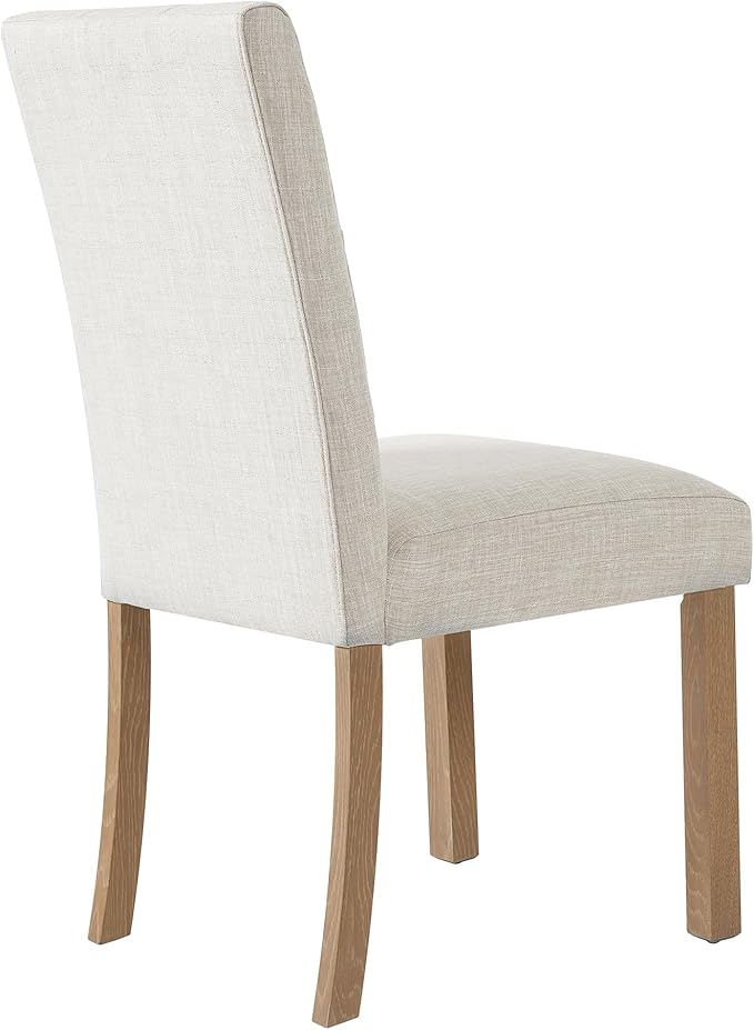 Merax Dining Chair Set of 4, Upholstered Chairs with Back and Wood Legs, Mid-Century Modern Accent Chairs for Kitchen Island Dining Room