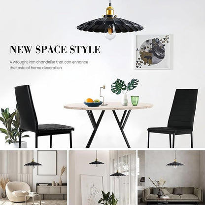 Kitchen Pendant Lights, Black Hanging Lamp for Hallway 13.8 Inch Metal Lampshade Farmhouse Pendant Lights Kitchen Island Vintage Pendant Lighting Kitchen Island Sofa