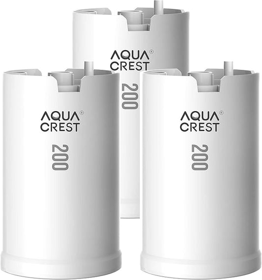 AQUA CREST WFFMC303X Faucet Water Filter, Replacement for DuPont® FMC303X, WFFMC300X Faucet Mount Water Filtration Cartridge, 200-Gallon, 3 Pack