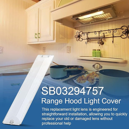 SB03294757 Range Hood Light Cover for Broan Light Lens Cover, Range Vent Hood Light Lens, Range Hood Parts Replacement Hood Light Lens Compatible Fits Various Broan Models