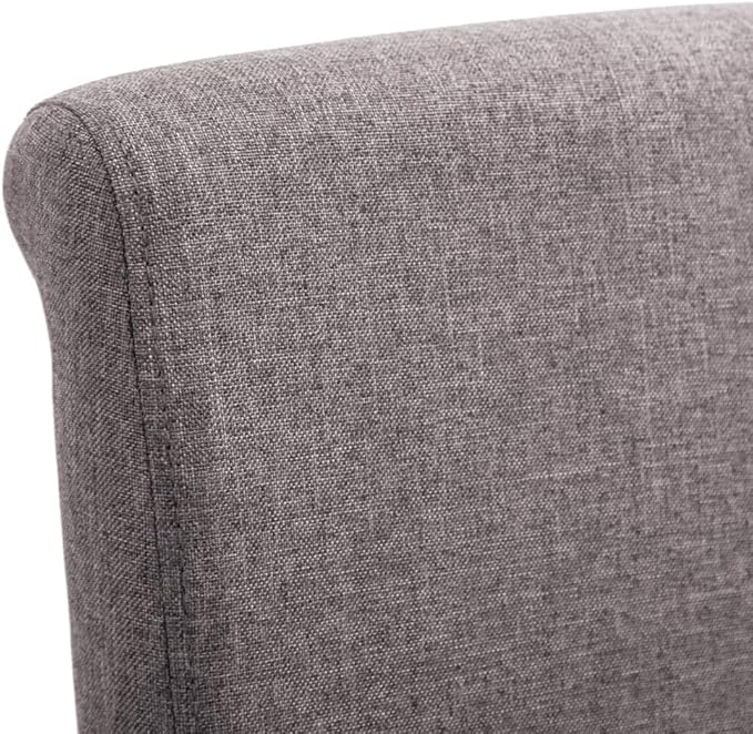 Taupe Dining Chair Set of 2, 8.5"x6.5"x14.9" Modern Fabric Accent Chairs with Solid Wood Legs, Ergonomic Comfortable Seating for Dining Room, Kitchen, Living Room or Bedroom
