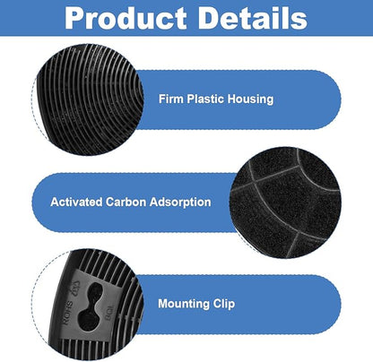 2 Pack W10272068 Range Hood Charcoal Filters, Compatible With Whirlpool KitchenAid Samsung Kitchen Hood, Replaces 1550120, 81550120, AH2367296, EA2367296, PS2367296, W11709671 Ventilator Filters