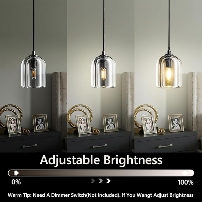 Crystal Pendant Light Kitchen Island Modern Black Pendant Light Height-Adjustable,Black Dimmable Pendant Lighting,Indoor Gorgeous Heavy Pendant Lights,E12 Bulb Included