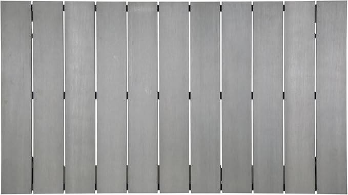 Modway Maine Aluminum Outdoor Patio 63" Dining Table in Brown Gray