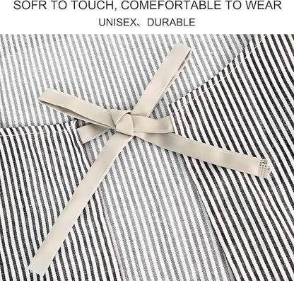 Serrenf 2 Pack Apron, Cooking Kitchen Aprons, Adjustable Bib Apron with 2 Pockets for Men Women Chef Apron
