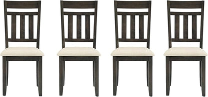 Crosley Furniture Hayden Modern Farmhouse Slat Back Wood Dining Chairs Set of 4, Kitchen Chair, Slate/Crème