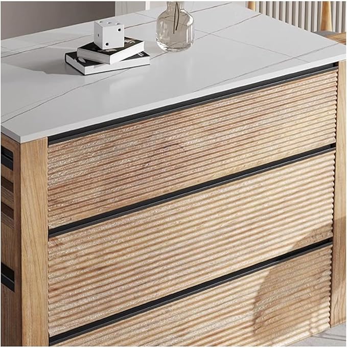 LICONG-2020 Kitchen Mobile Island Counter Island Dining Table Bar Counter Countertop Kitchen Coffee Operation Table Tea Storage Cabinet Kitchen Control Panel