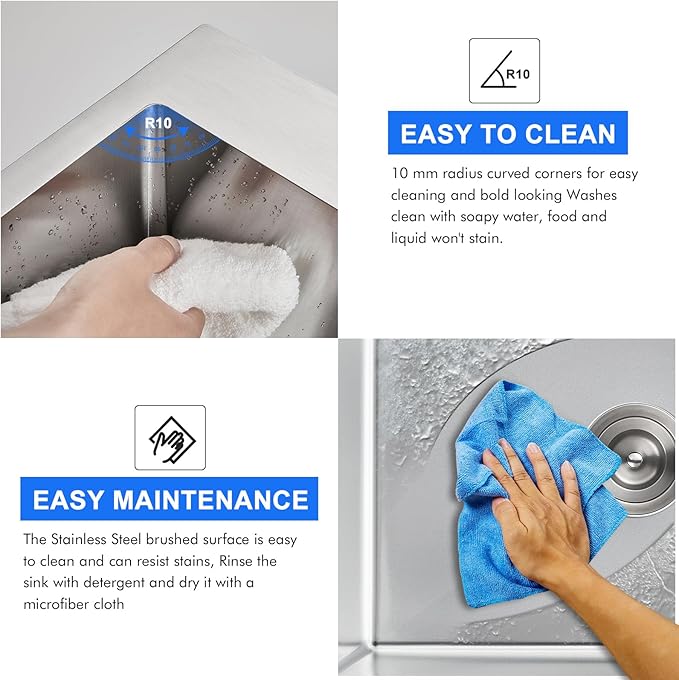 MENATT 25 Inch Drop in Kitchen Sink Brushed, 18 Gauge Stainless Steel 2 Holes Single Bowl Topmount Kitchen Sinks with Drain Assembly & Grid, D25"xW18"xH9"