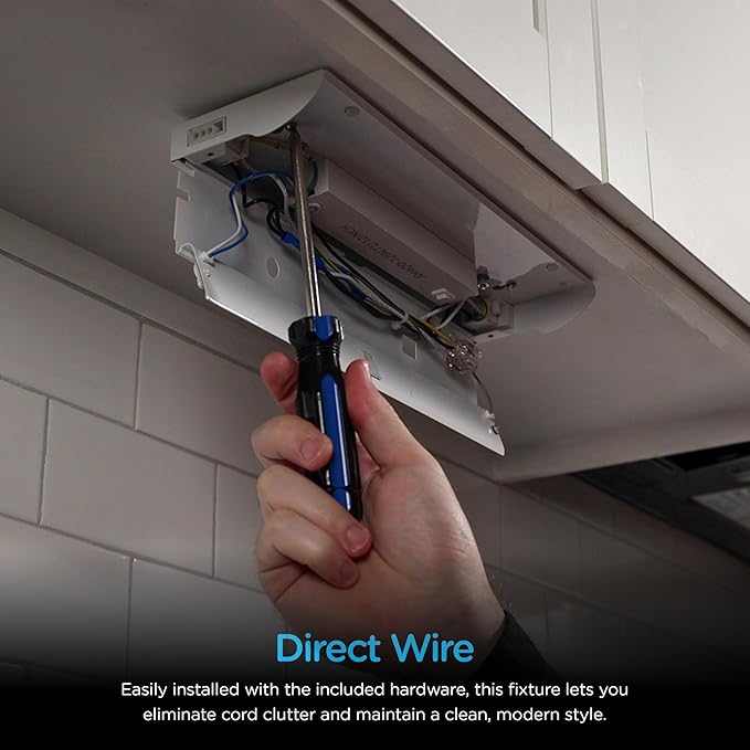 Enbrighten 24 inch Hardwired Under Cabinet Lights, 1620 Lumens, Five White Settings from (2700K-6500K), Full Range Dimmable, Under Counter Light, Linkable Under Counter Lights for Kitchen 82922-T1