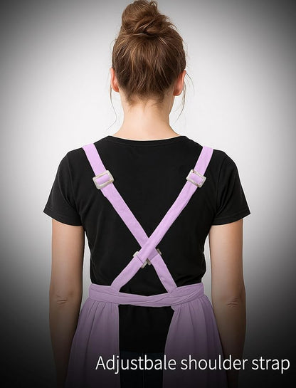 Pinknoke Vintage Pinafore Apron Dress for Women with Pockets Cute Floral Chef Aprons for Kitchen Cooking Baking Gardening