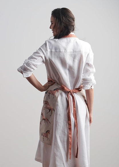 Maison d' Hermine 100% Cotton Apron for women with Pocket Kitchen Chef Apron for Men Cooking Mothers Day Gifts