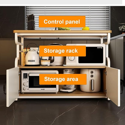 Kitchen Islands, Baker's Rack with Storages,Storage Cabinet, Buffet Cabinet, Multifunctional Storage Rack, Floor-Standing Multi-Tier Cabinet, Storages Table(A1,120cm/47.24in)