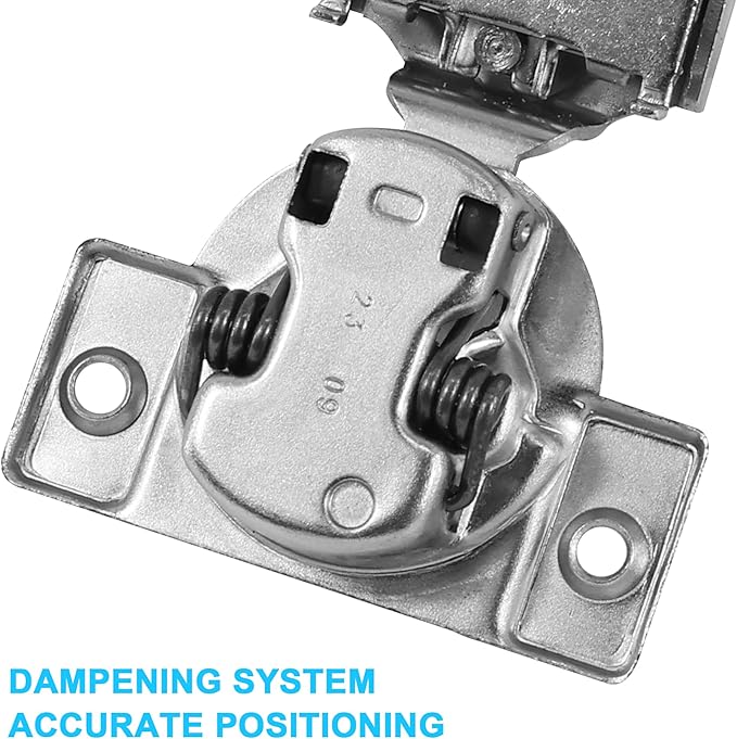 3/4 Inch Overlay Soft Close Cabinet Hinges, 20 Pack Slow Soft Close Hinges for Kitchen Cabinets Satin Nickel Hidden Self Closing Kitchen Cabinet Hinges for Cupboard