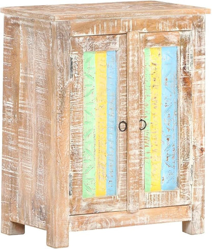 Floor Standing Kitchen Cupboard, for Dining Room, Living Room, Bedroom, Sideboard Side Cabinet Storage Home Organizer Wooden, 24"x13.8"x29.9" Rough Acacia Wood