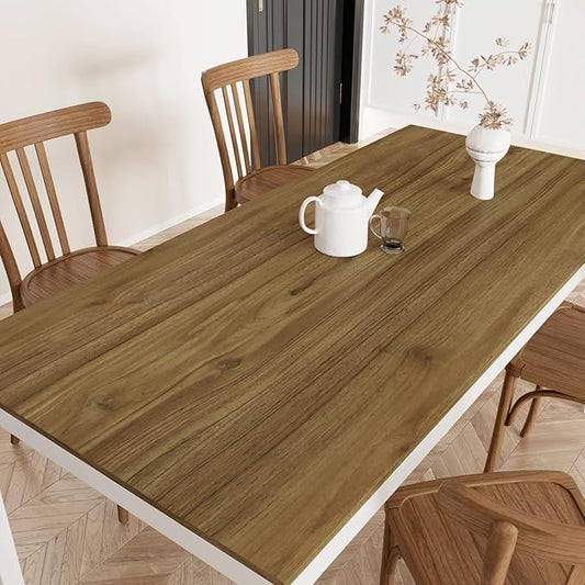 WESTICK Brown Wood Contact Paper Peel and Stick Wood Wallpaper Self Adhesive Waterproof Contact Paper Wooden Countertop Vinyl Wrap Wallpaper for Kitchen Dinner Table Cabinets Desk 15.8 x 78 in