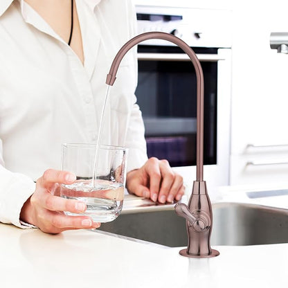 iSpring GK1-AW Reverse Osmosis Drinking Water Faucet, High Spout RO Faucet for Under Sink Water Filtration Systems, Antique Wine