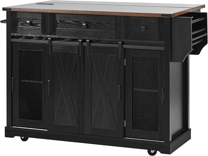 Modern Dining Table Expandable Kitchen Island with Counter Wood Table Console Luxury Easy Clean Living Decor,Black