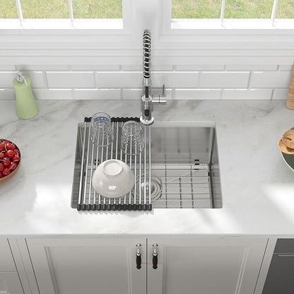 21"x18" Undermount Bar Sink, 16 Gauge Stainless Steel, Single Bowl, Under Counter, Deep Kitchen Bar Prep Sink Basin