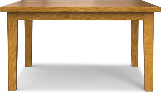 SIMPLIHOME Eastwood Dining Table - 54 inch Wide Solid Oak Veneer Square Table, Contemporary Style for Dining Room or Kitchen with Thick Top and Clean-Lined Legs, Seats 8