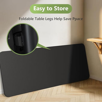 6ft Folding Table, Heavy Duty Plastic Card Table with Foldable Steel Legs, Metal Frame Support up to 600 lb, Portable for Indoor, Outdoor, Picnic, Camping, Dining, Party, Black