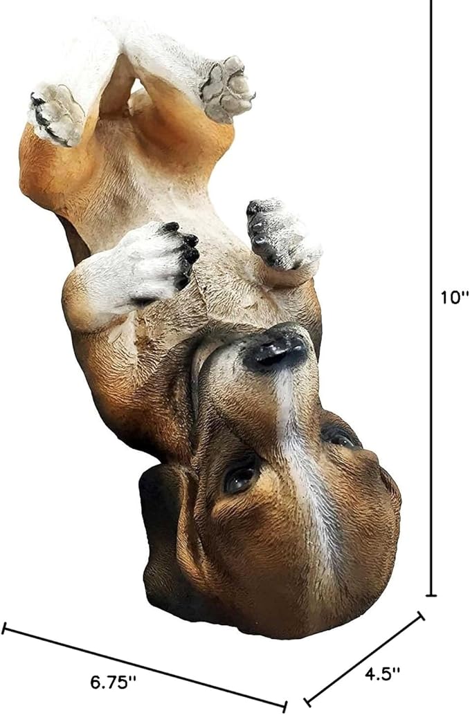 Ebros Lifelike Purebreed Pedigree Canine Adorable Tri Colored Beagle Dog Wine Bottle Holder Figurine Statue As Kitchen Wine Cellar Centerpiece Decor Storage Organizer (Beagle)