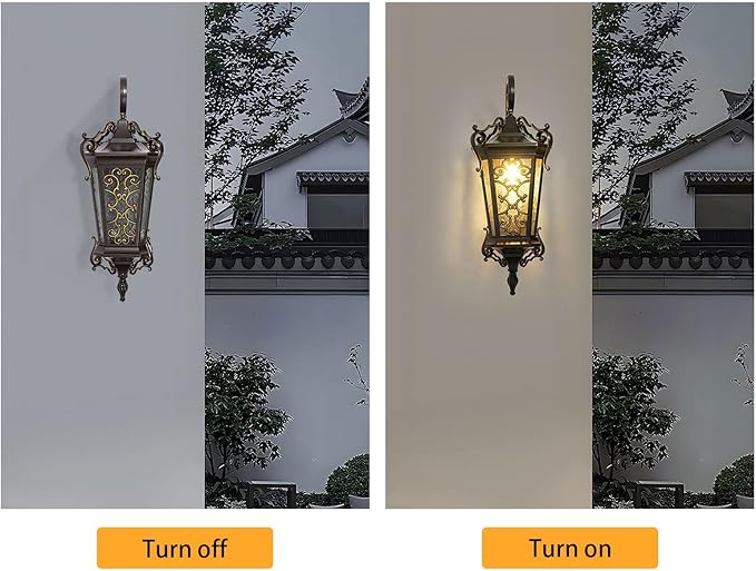 Outdoor Wall Light Fixtures, IP55 Waterproof Outside Wall Lantern Retro Exterior Wall Sconces Vintage Wall-Mounted Lights for Garage House Porch Doorway, E26 w/o Bulb