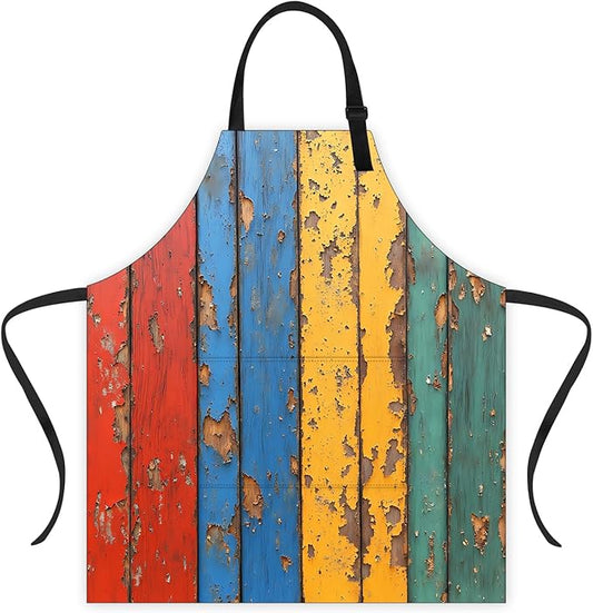 Apron Adjustable Waterproof with Two Deep Pockets Wowen men for Summer BBQ Pool Parties & Resorts