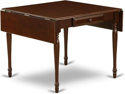 East West Furniture MZT-MAH-T Monza Kitchen Table - a Rectangle Dining Table Top with Dropleaf & Stylish Legs, 36x54 Inch, Mahogany